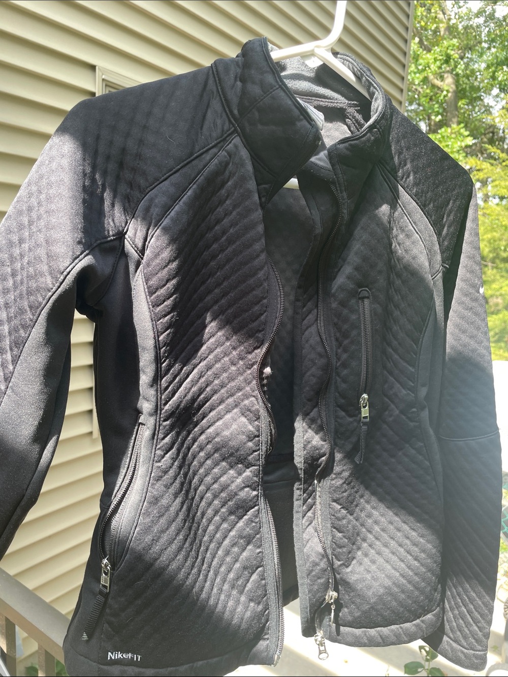 Nike Black Quilted Bomber Jacket